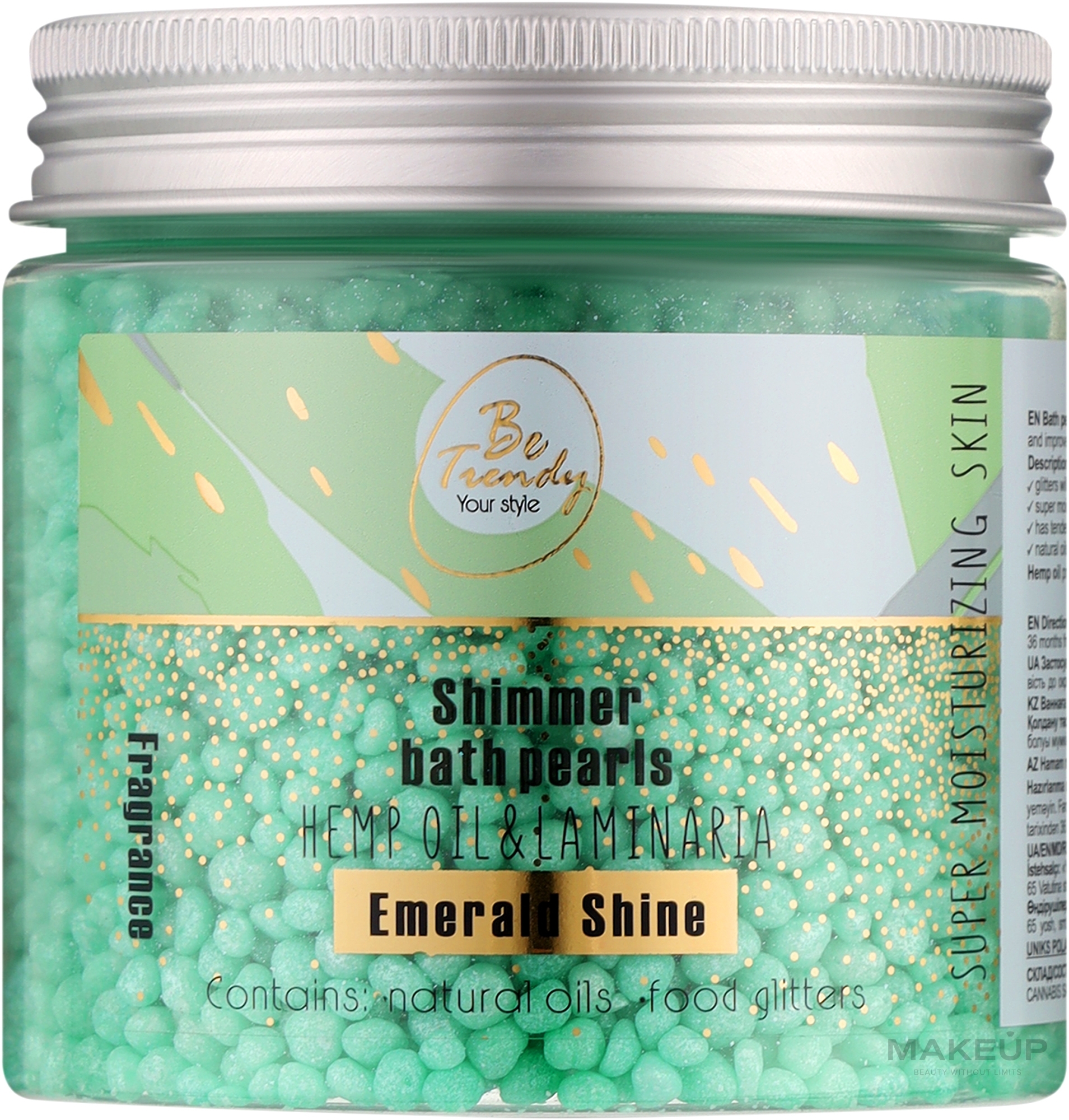 Бисер для ванны "Emerald Shine" - Be Trendy Shimmer Bath Pearl — фото 150g