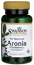 Харчова добавка "Чорноплідна горобина", 400 мг - Swanson Full Spectrum Aronia (Chokeberry) — фото N2