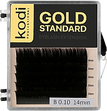 Накладные ресницы Gold Standart B 0.10 (6 рядов: 14 мм) - Kodi Professional — фото N1