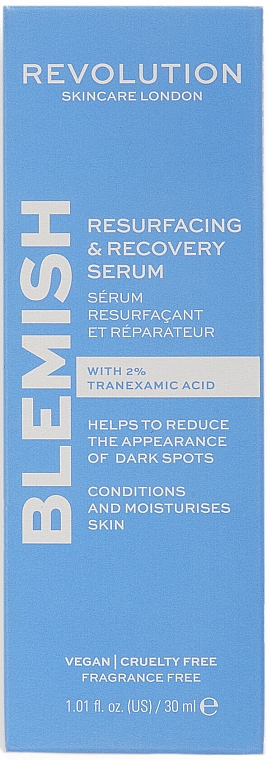 Сыворотка против пигментных пятен - Revolution Skincare Blemish Resurfacing & Recovery 2% Tranexamic Acid Serum — фото N2