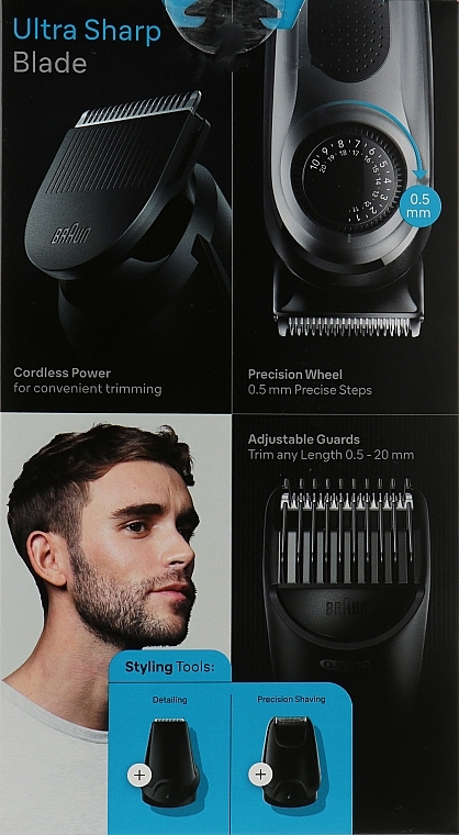 Тример для бороди - Braun BeardTrimmer BT5440 — фото N3