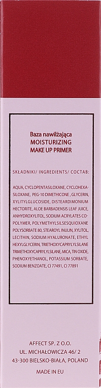 Зволожувальний праймер для макіяжу - Affect Cosmetics Moisturizing Primer Make Up — фото N2