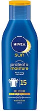 Сонцезахисний зволожувальний лосьйон для тіла - NIVEA Sun Protect & Moisture Sun Lotion SPF15 — фото N1