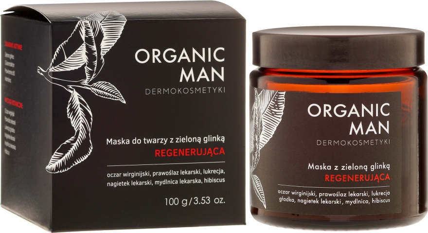 Маска с зеленой глиной - Organic Life Dermocosmetics Man