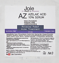 Парфумерія, косметика Сироватка від акне з азелаїновою кислотою 10% - Jole Azelaic Acid 10% Serum (пробник)