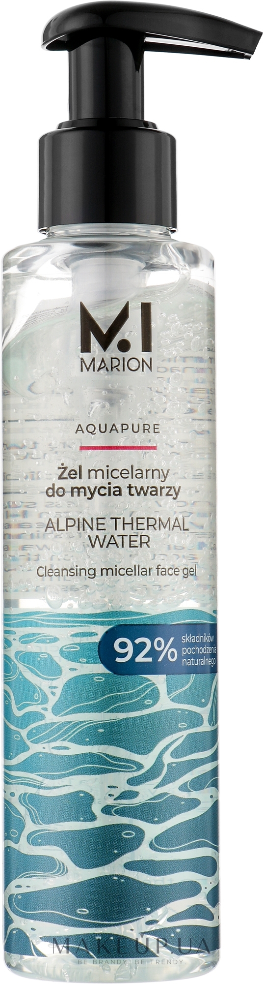 Очищувальний міцелярний гель для вмивання з термальною водою - Marion Aquapure Alpine Thermal Water Micellar Gel — фото 150ml