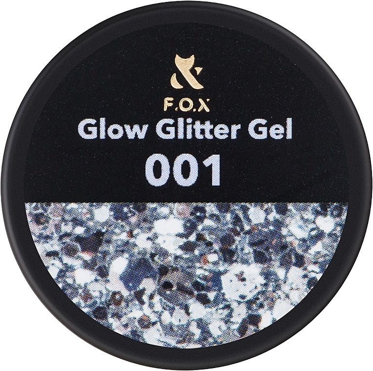 Глиттерный гель для ногтей - F.O.X Glow Glitter Gel