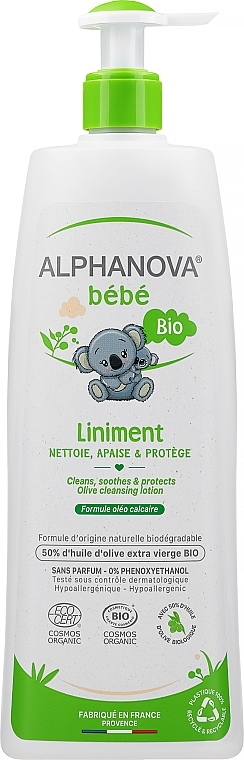 Оливковий очищувальний лосьйон - Alphanova Bebe Bio-Liniment Olive Clensing Lotion — фото N1