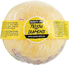Бомбочка для ванны - Beauty Jar Yellow With Grape Seed Oil Yellow Diamond Natural Bath Bomb — фото N1