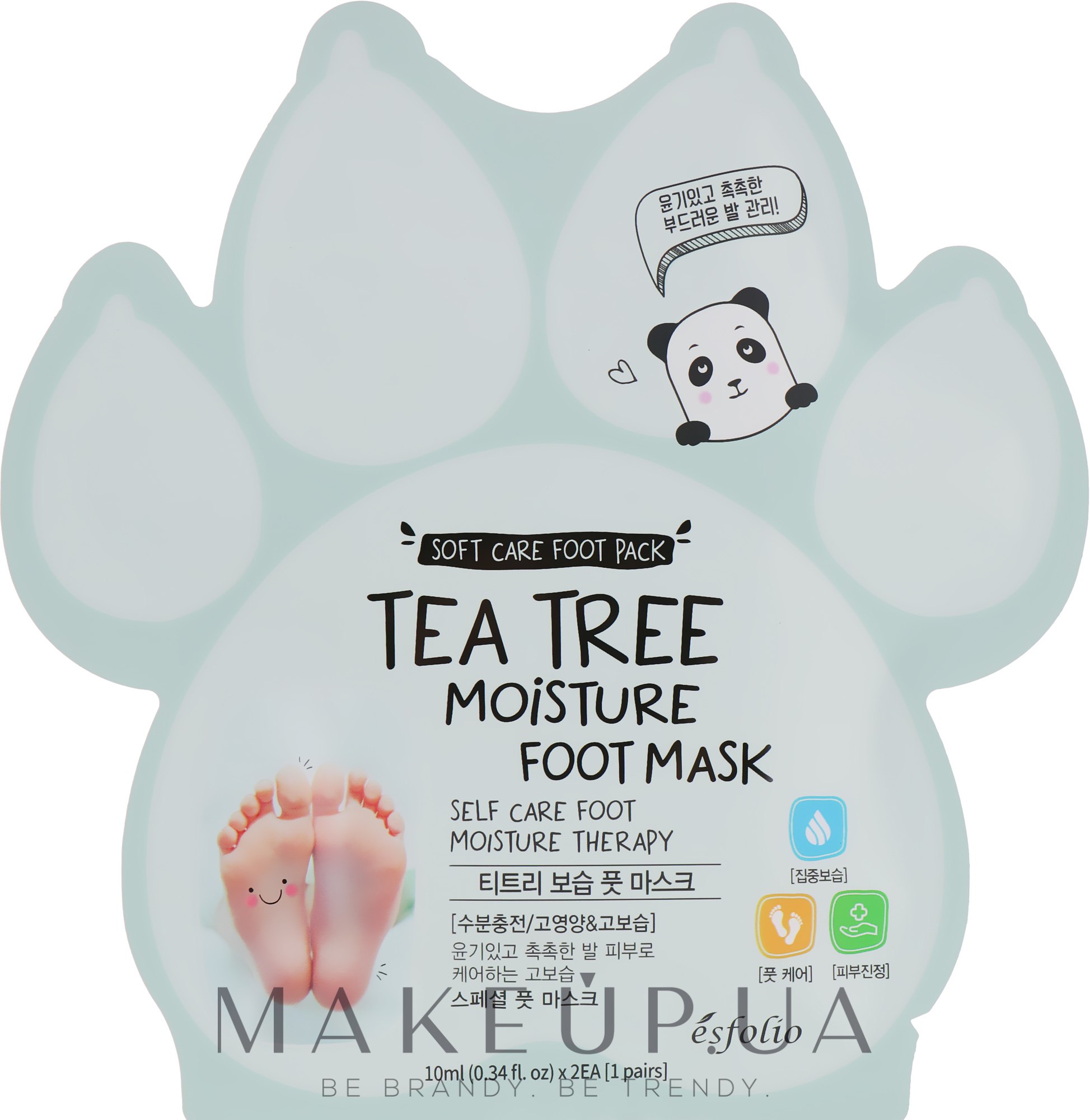 Маска для ніг зволожувальна з екстрактом чайного дерева - Esfolio Tea Tree Moisture Foot Mask — фото 10ml