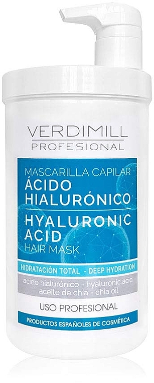 Маска для волосся з гіалуроновою кислотою - Verdimill Professional Hair Mask Hyaluronic Acid — фото N1