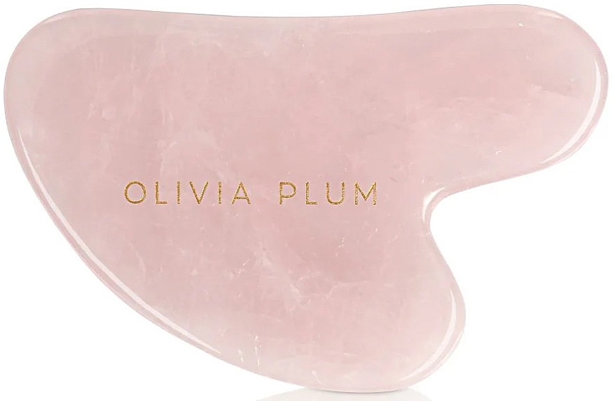 Скребок гуаша, розовый кварц - Olivia Plum Contour Gua Sha — фото N1