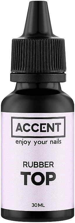 Топ каучуковий для гель-лака, 30 ml - Accent Rubber Top Coat — фото N1