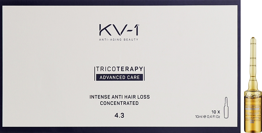 Концентрат в ампулах проти випадання волосся 4.3 - KV-1 Tricoterapy Intense Anti Hair Loss Concentrated — фото N2