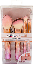 Парфумерія, косметика Набір пензлів для макіяжу - Royal & Langnickel Moda Rose Complete Brush