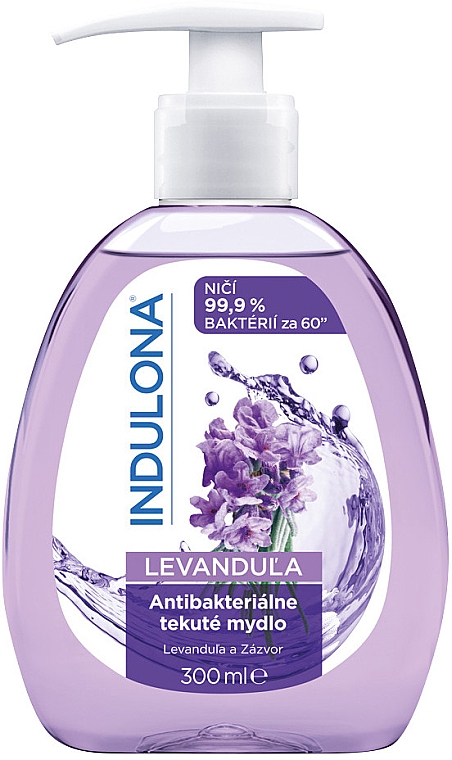 Антибактеріальне рідке мило "Лаванда" - Indulona Lavender Antibacterial Liquid Soap — фото N1