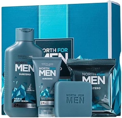 Набір - Oriflame North For Men SubZero (shm/250ml + f/gel/50ml + soap/100g) — фото N1