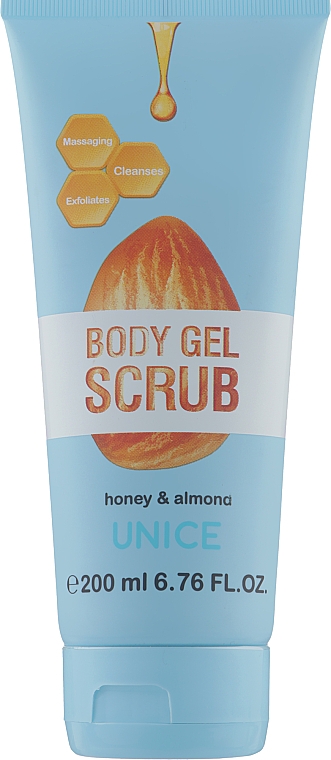 Гель-скраб для тіла з прополісом і мигдалем - Unice Honey & Almond Body Gel Scrub