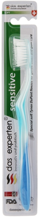 Зубна щітка з м'якою щетиною, блакитна - Das Experten Sensitive