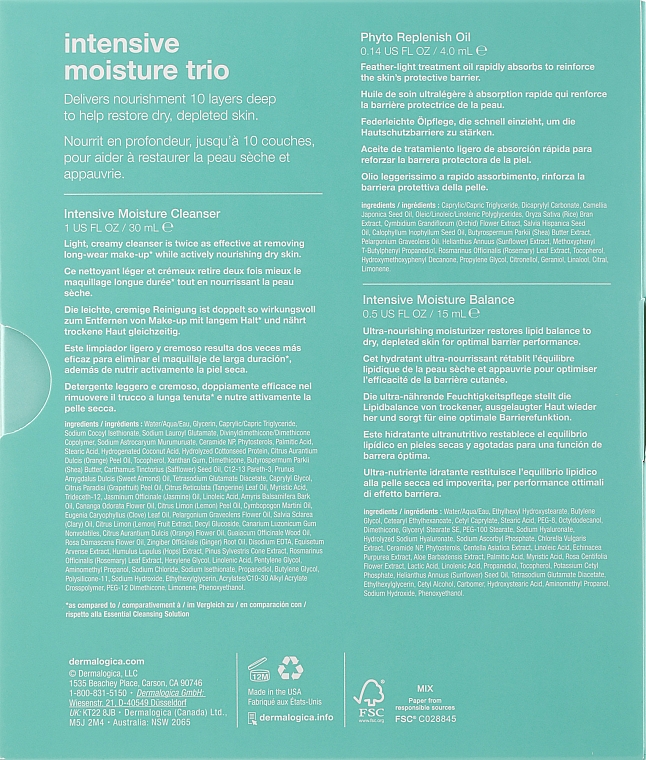 Набір для шкіри обличчя - Dermalogica Intensive Moisture Trio Kit (cr/30ml + oil/4ml + cr/15ml) — фото N6