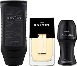 Avon Black Suede Aftershave Gift Set - Набор (edt/75ml + deo/50ml + show gel/250ml) — фото N2