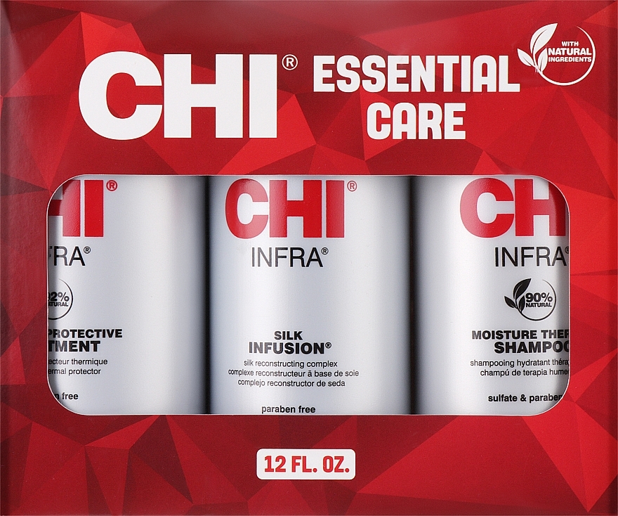 УЦЕНКА Набор - CHI Essential Care (shm/355ml + cond/355ml + silk complex/355ml) * — фото N1