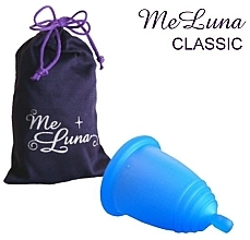 Менструальная чаша с шариком, размер M, синяя - MeLuna Classic Menstrual Cup Ball — фото N1
