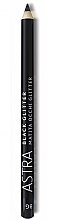 Духи, Парфюмерия, косметика Карандаш для глаз - Astra Make-up Black Glitter Eye Pencil