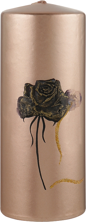Декоративна свічка "Золота троянда", 80х200 мм - Soap Stories — фото N1