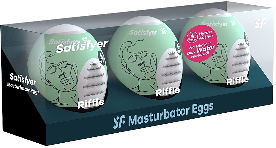 Набор - Satisfyer Masturbator Egg 3er Set Riffle — фото N1