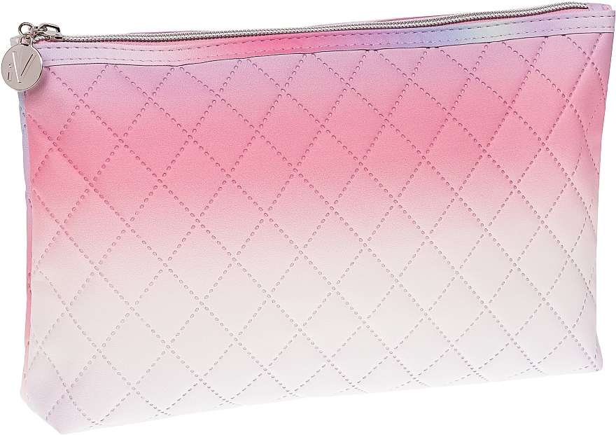 Косметичка стьобана, рожево-біла - Inter-Vion Pastel Ombre — фото N1