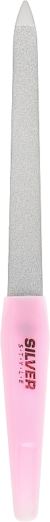 Пилка для ногтей сапфировая, 15.3 см, розовая - Silver Style — фото N1
