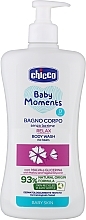 Гель для купания "Без слез" с экстрактом мальвы и глицерином - Chicco Baby Moments Relax Body Wash — фото N1