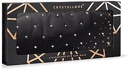 Шовкова пов'язка для очей з кристалами, чорна - Crystallove — фото N3
