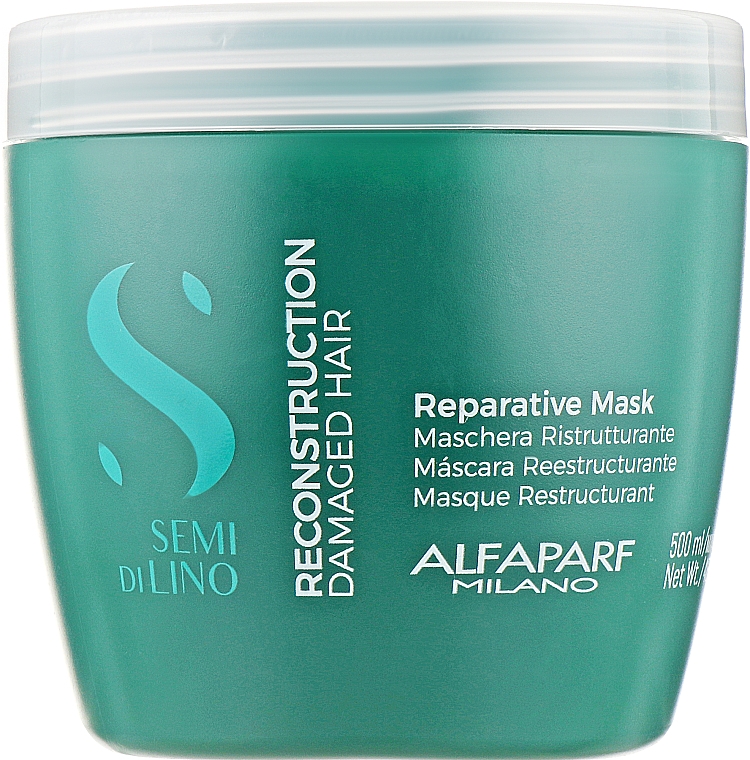 Маска для поврежденных волос - Alfaparf Milano Semi Di Lino Reconstruction Reparative Mask