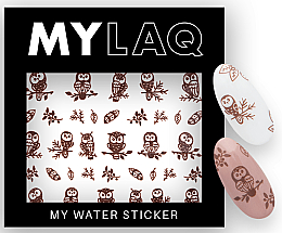 Наклейки для нігтів "Сови" - MylaQ My Water Sticker 1 — фото N1