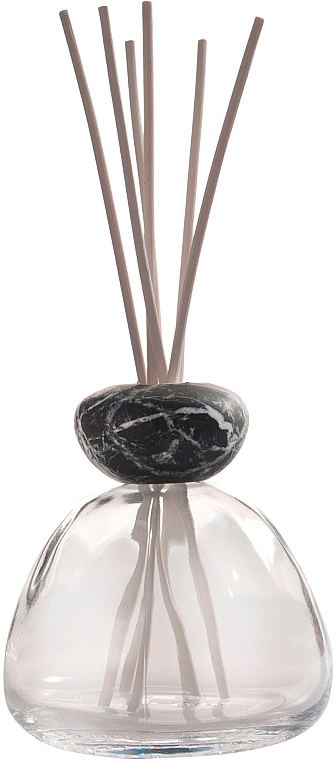 Аромадифузор без наповнювача, 400 мл, чорна кришка - Millefiori Milano Marble Glass Clear Diffuser Black Cap — фото N1