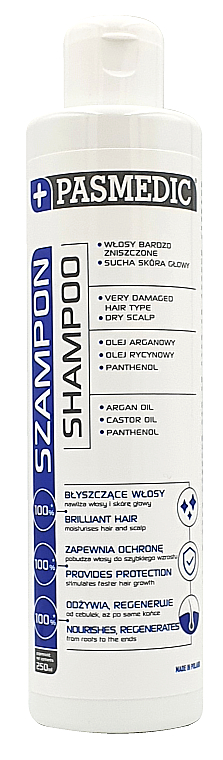 Шампунь для сильно пошкодженого волосся - Pasmedic Shampoo — фото N1
