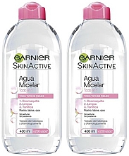 Парфумерія, косметика Набір - Garnier Skin Active Micellar Cleansing Water (micellar/water/2х400ml)