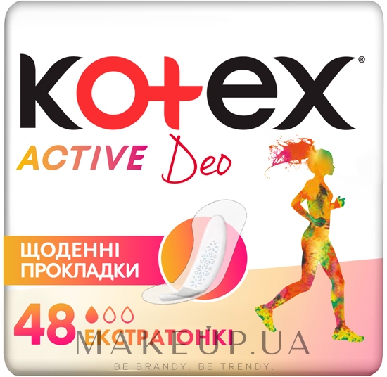 Супертонкие ежедневные прокладки, 48шт - Kotex Active Deo — фото 48шт