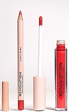 Набір для макіяжу губ - Makeup Revolution Lip Contour Kit Coral Babe (lipstick/3ml + l/pencil/0.8g) — фото N3