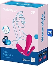 Вибратор с анальным стимулятором, розовый - Satisfyer Top Secret+ Wearable Vibrator With Anal Stimulator Pink — фото N4