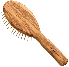 Антистатическая щетка для волос из оливкового дерева экстра длинные зубчики - Hydrea London Olive Wood Anti-Static Hair Brush Extra Long Pins — фото N2