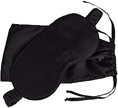 Парфумерія, косметика Маска для сну з натурального шовку з мішечком, чорна - de Lure Sleep Mask