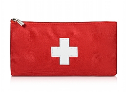 Аптечка тканевая городская, красная 19x10x2 см "First Aid Kit" - MAKEUP First Aid Kit Bag S	 — фото N1