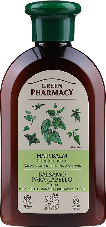 Бальзам-маска для ломких, поврежденных, уставших волос "Крапива двудомная" - Зеленая Аптека — фото N1