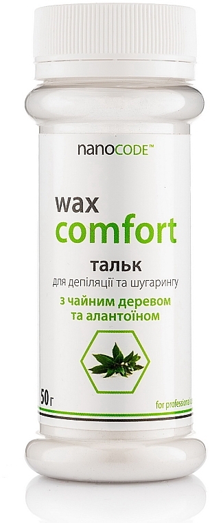 Тальк для депиляции и шугаринга с чайным деревом и аллантоином - NanoCode Wax Comfort — фото N1