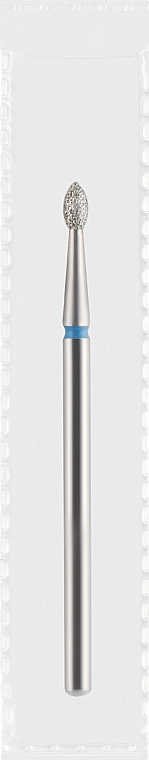 Фреза алмазная синяя "Капля", диаметр 2,1 мм, длина 4 мм - Divia DF004-21-B