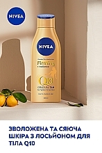 Зволожуючий лосьйон "Пружність та сяяння шкіри" - NIVEA Q10 Firming + Radiance Gradual Tan Moisturiser — фото N6