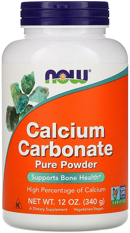 Кальцій карбонат, у порошку, 340 г - Now Foods Calcium Carbonate Powder — фото N1